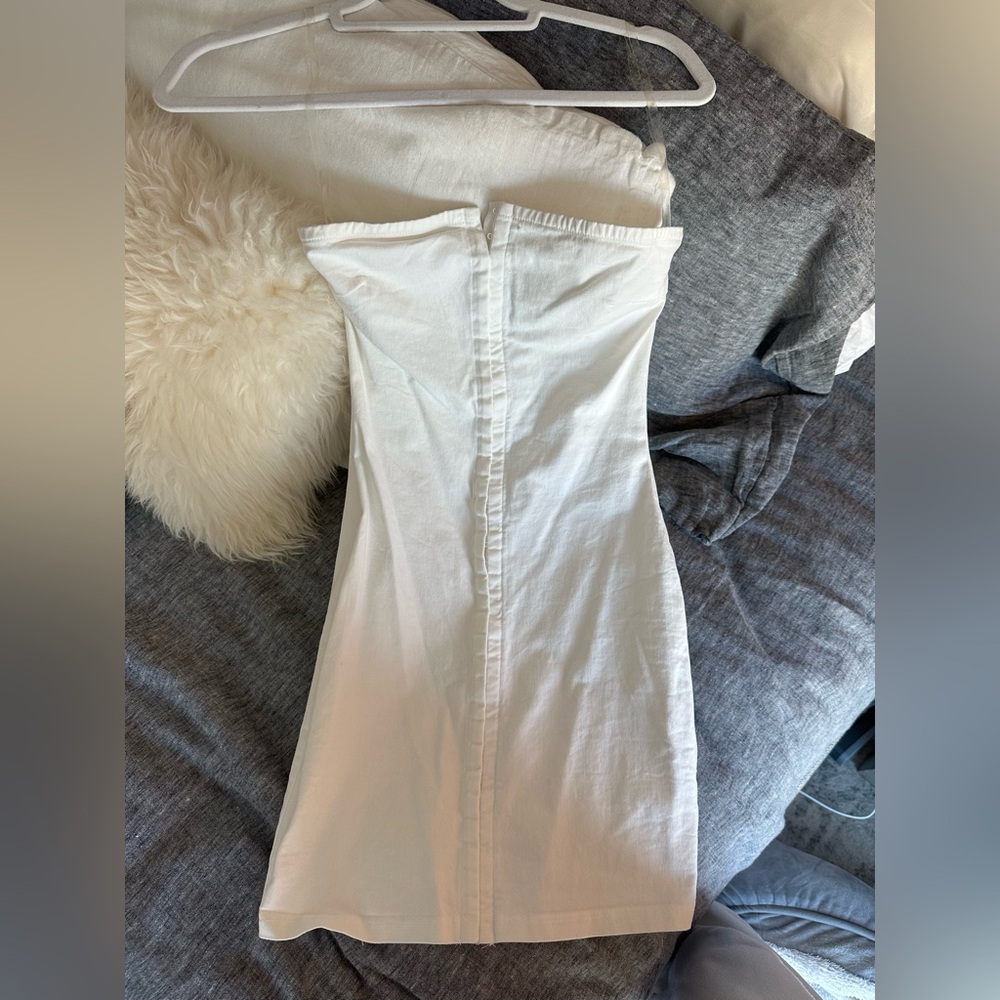 SNDYS White Strapless Mini Dress